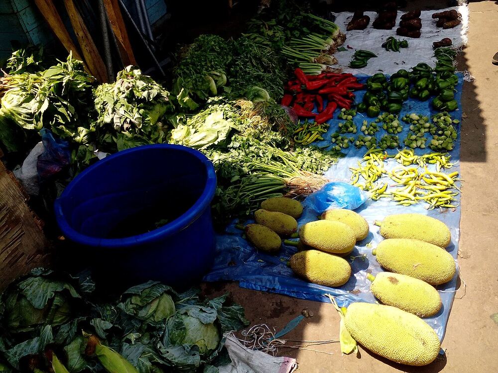 Fresh vegetables at Blantyre market, Malawi